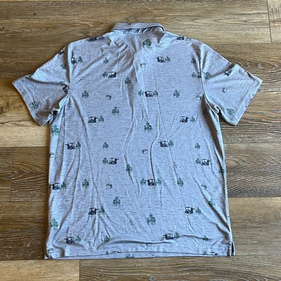Travis Mathew Outfresh Pima Cotton Golf Polo Gray XL Preppy Camp Golf Cart EUC! - Picture 6 of 9